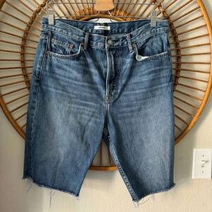 GRLFRND Blue Distressed Jean Shorts